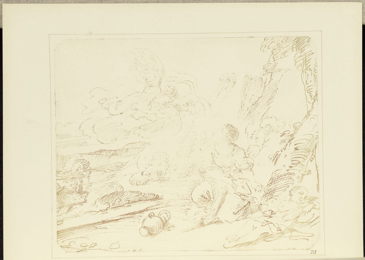 Hagar nel deserto da William Henry Fox Talbot