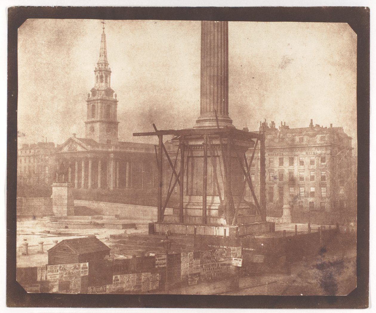 La colonna di Nelson in costruzione, Trafalgar Square da William Henry Fox Talbot