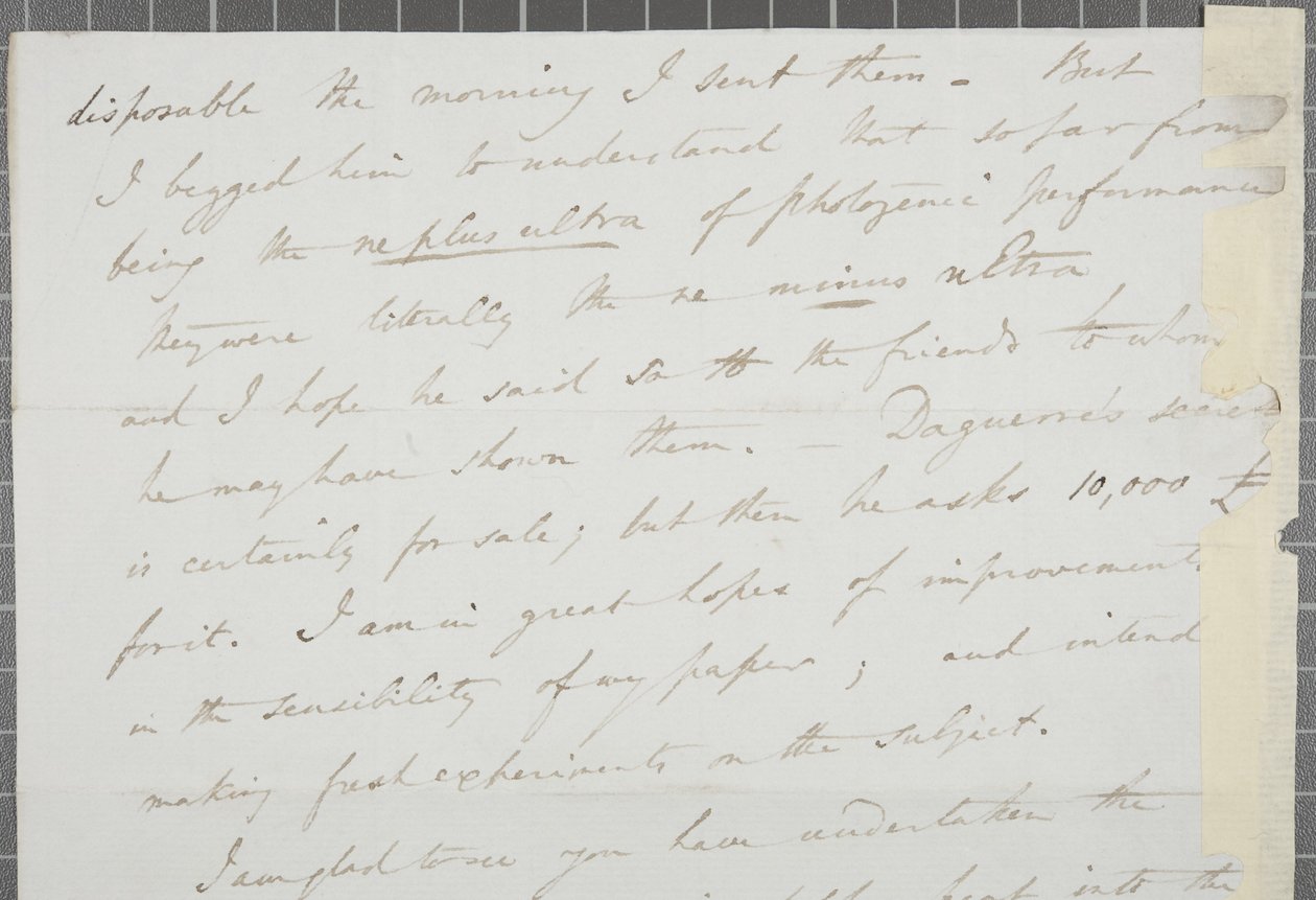 Lettera firmata da William Henry Fox Talbot a James David Forbes, 1839 da William Henry Fox Talbot