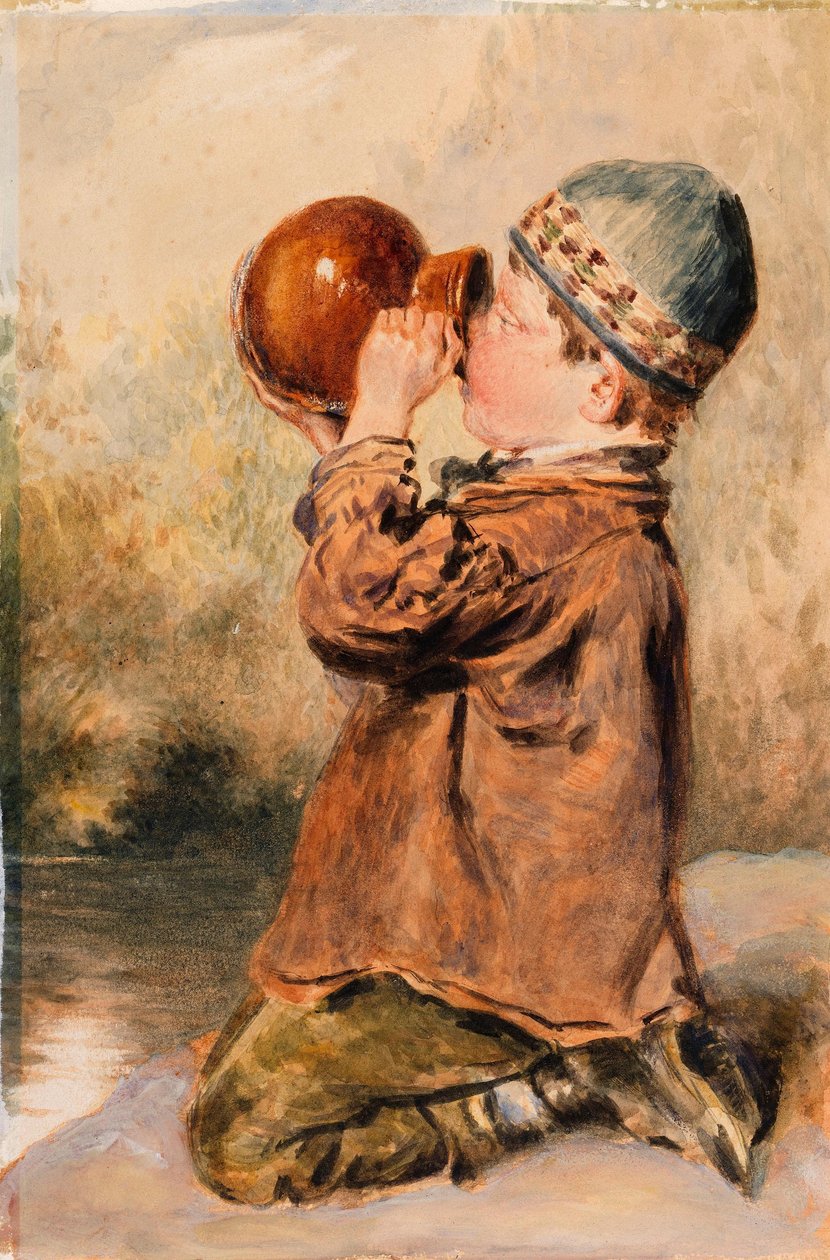 Un ragazzo che beve da William Henry Hunt
