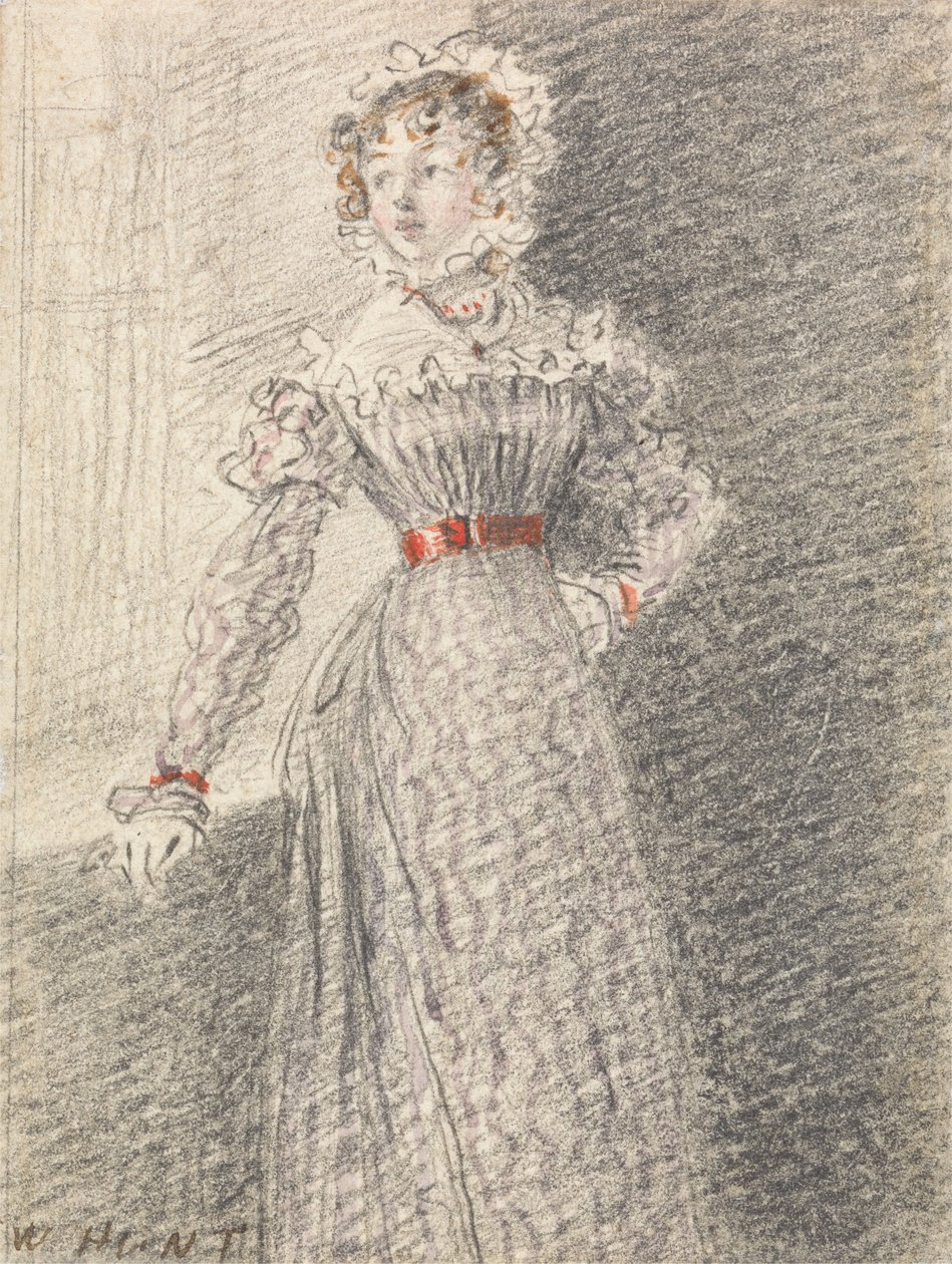 Ragazza con cintura rossa da William Henry Hunt