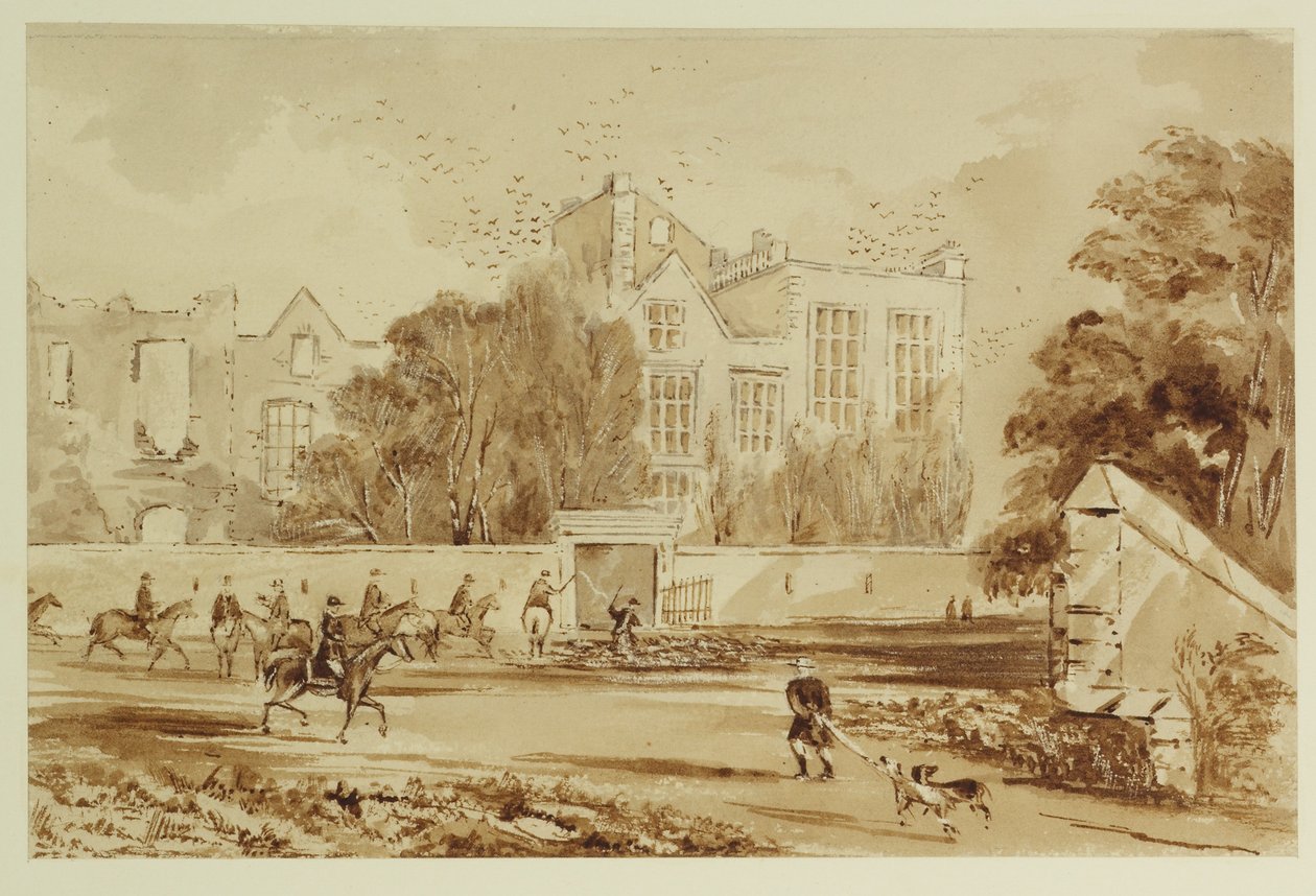 Hardwick Old Hall da William Henry Hunt