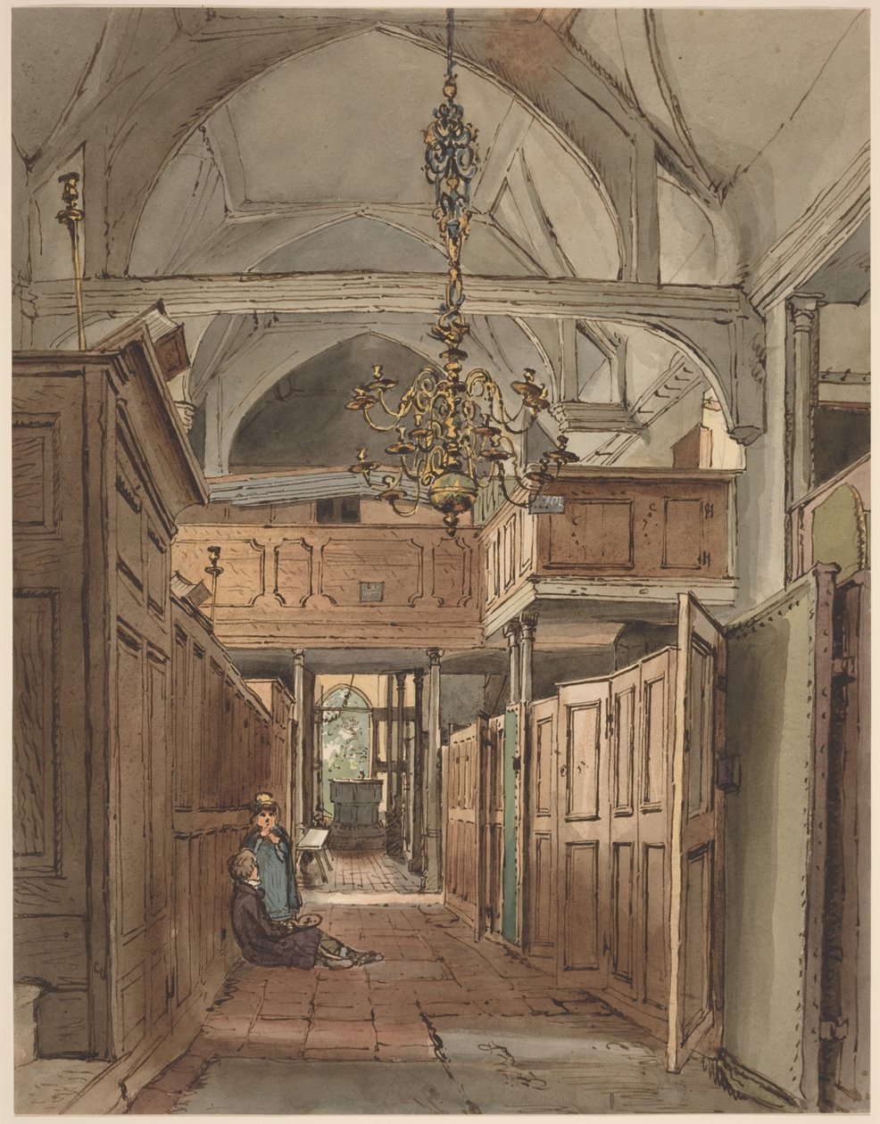 Interno della chiesa di Bushey da William Henry Hunt