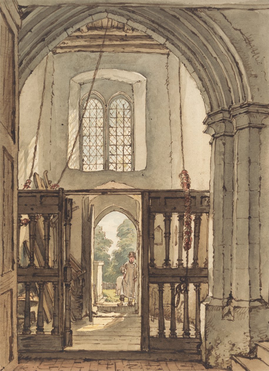Interno del campanile della chiesa di Bushey da William Henry Hunt