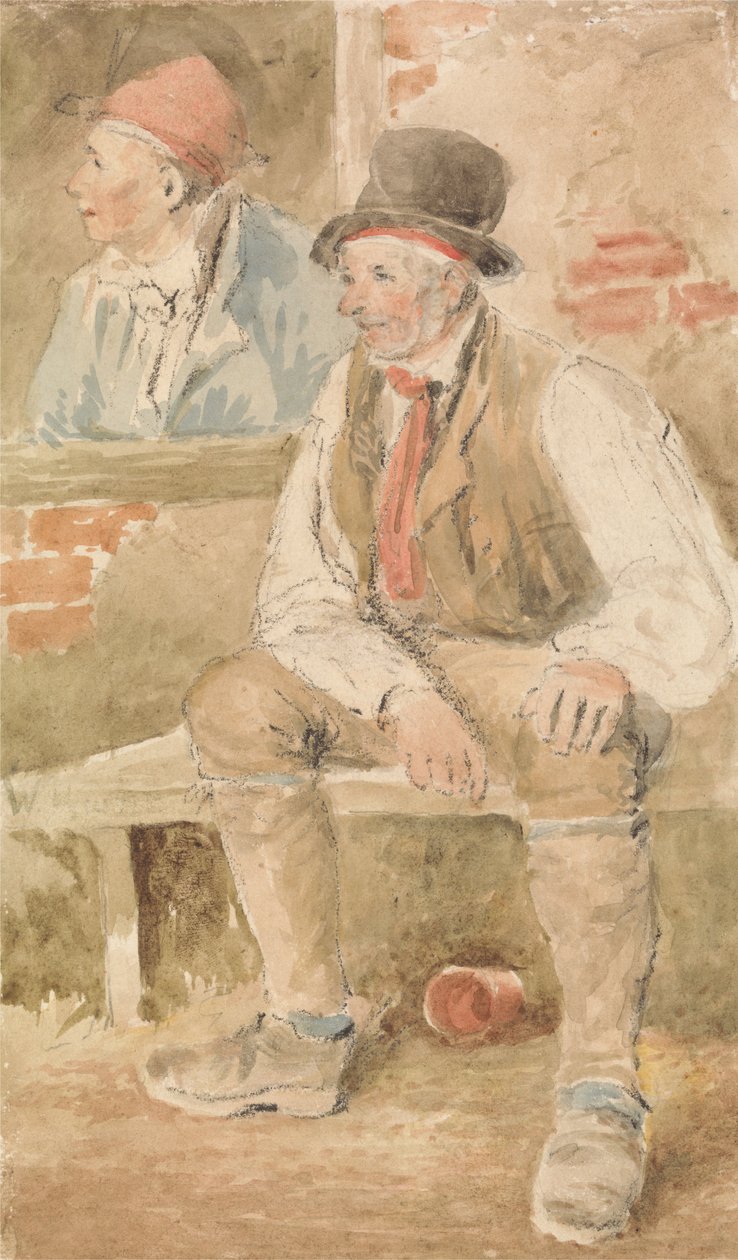 Due contadini presso una finestra da William Henry Hunt