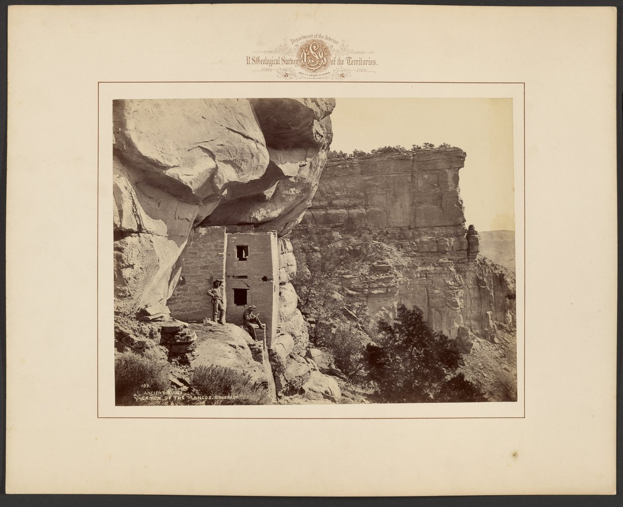 Rovine antiche nel Cañon del Mancos, Colorado da William Henry Jackson