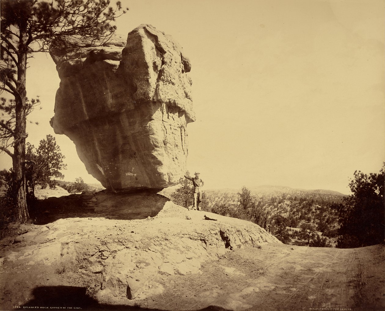 Roccia in equilibrio, Garden of the Gods, Colorado da William Henry Jackson