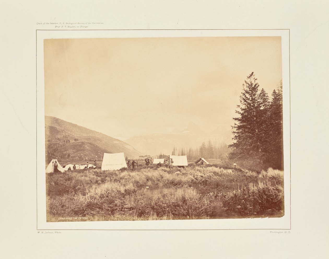 Accampamento alla foce del Téton Cañon da William Henry Jackson