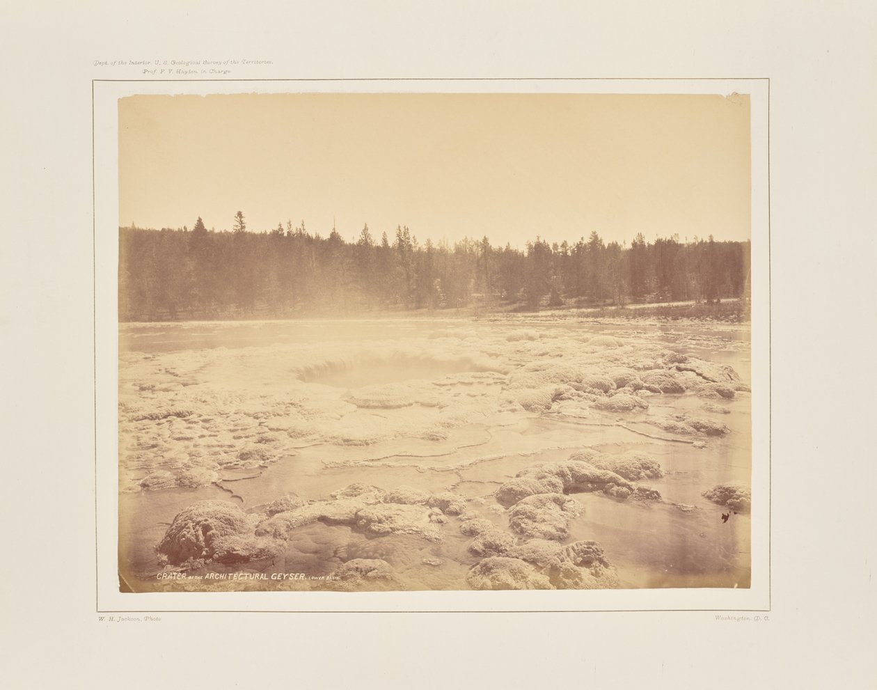 Cratere dell’Architectural Geyser, bacino inferiore da William Henry Jackson