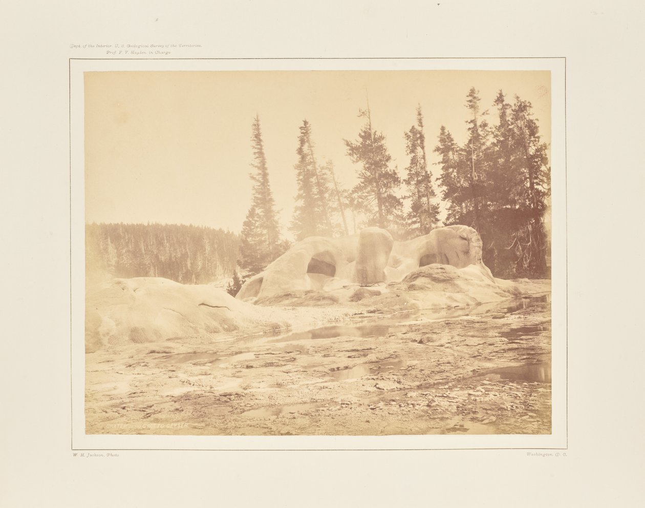 Cratere del geyser Grotto da William Henry Jackson