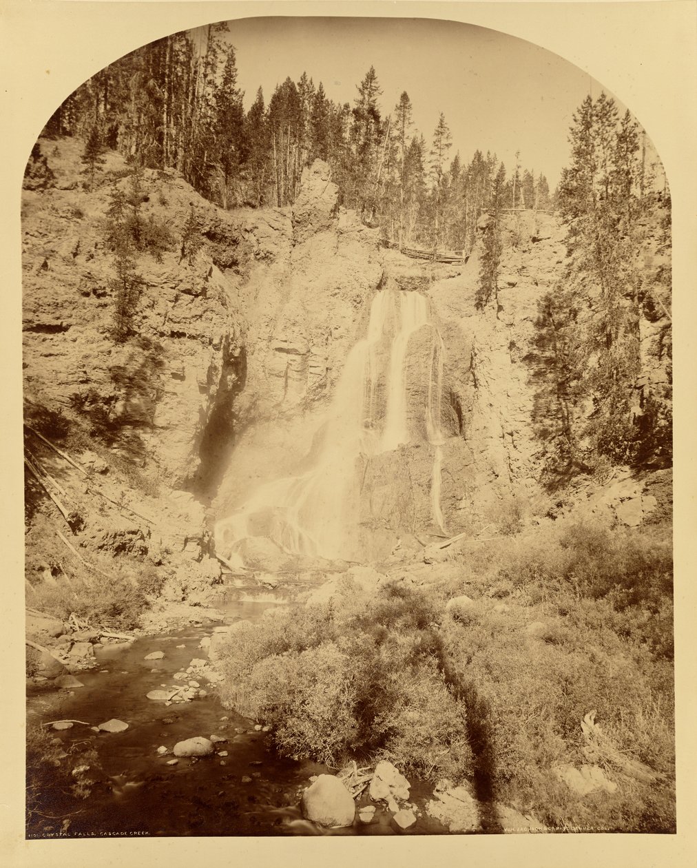 Cascate di cristallo, Cascade Creek da William Henry Jackson