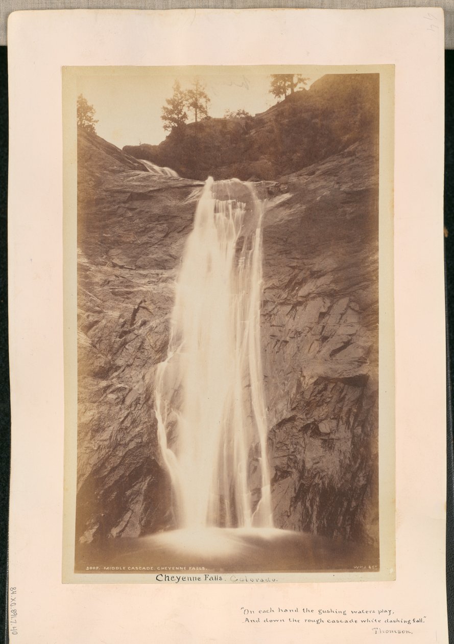 Middle Cascade. Cascate di Cheyenne da William Henry Jackson