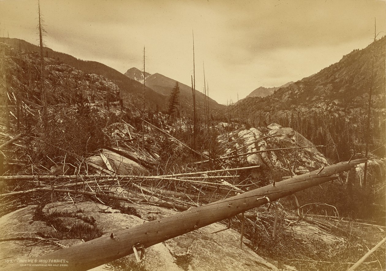 «Roches Moutonnées» presso la Montagna della Santa Croce da William Henry Jackson