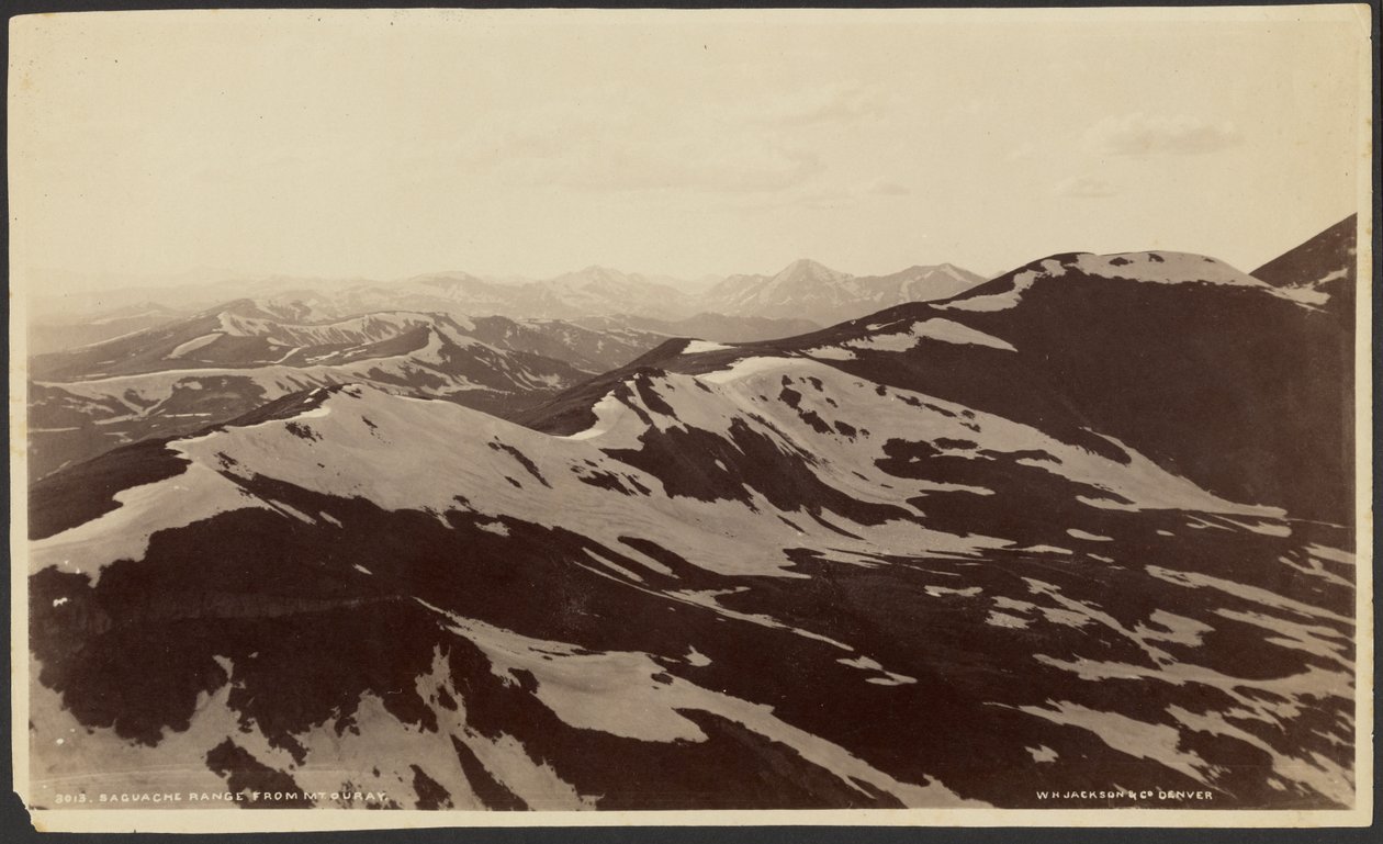 Catena del Saguache dal Mount Ouray da William Henry Jackson