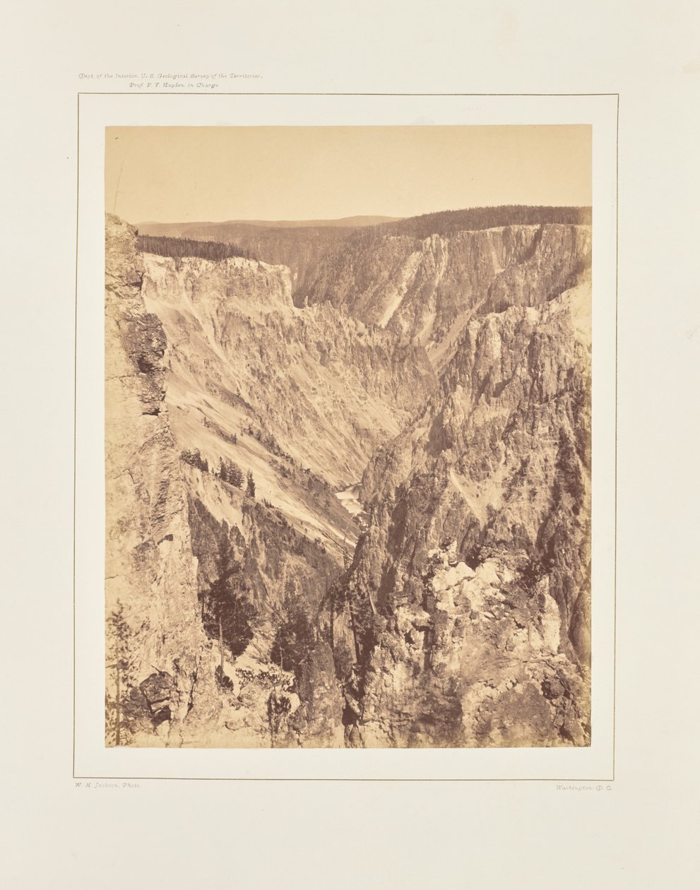 Il Grand Canyon, un miglio sotto le cascate da William Henry Jackson