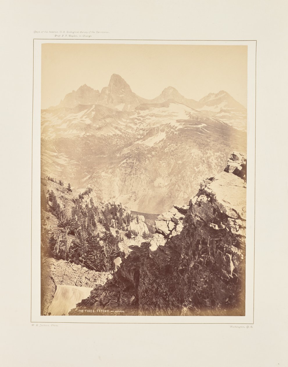 I tre Tetons, Monte Hayden da William Henry Jackson