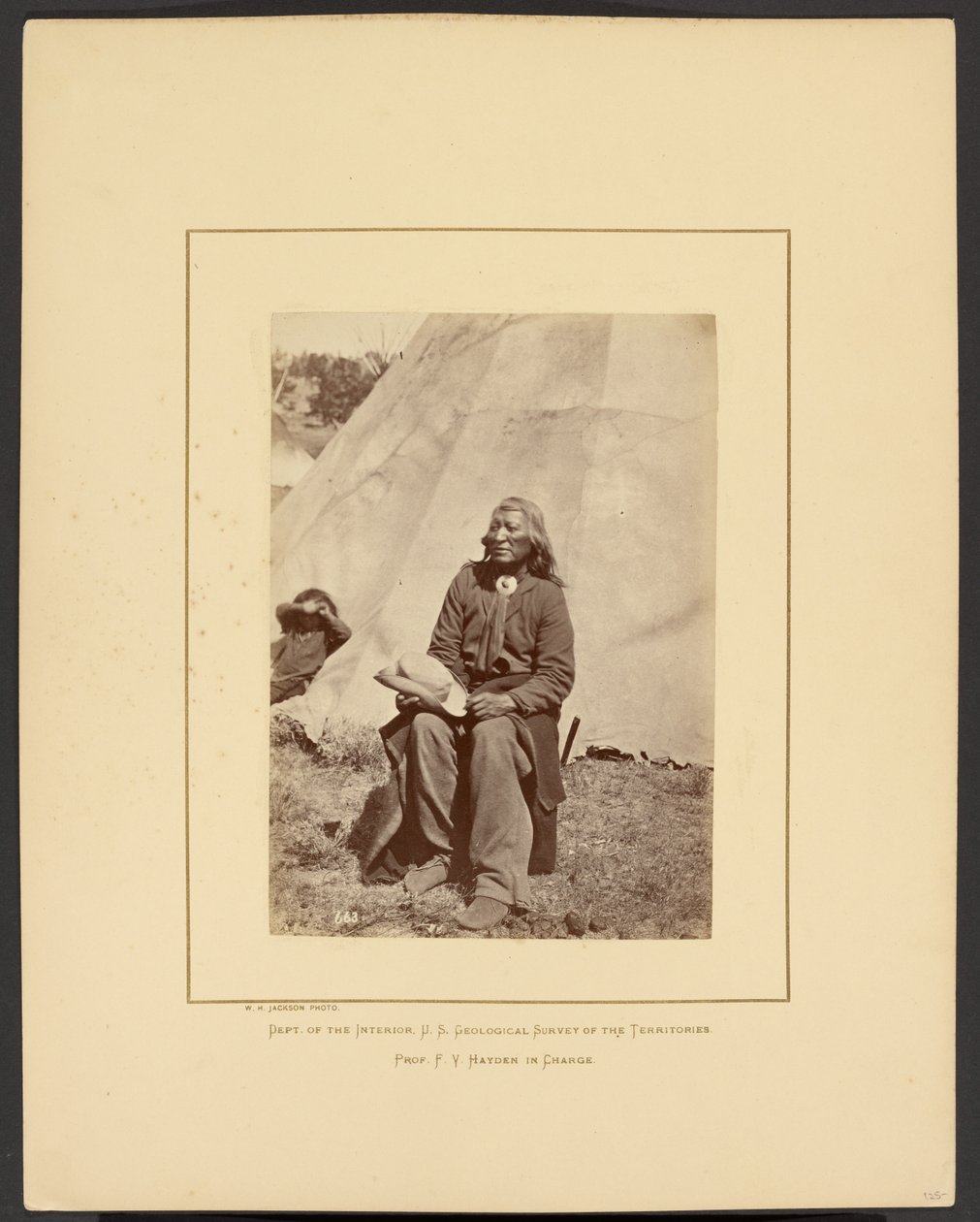 [Washakie o Spara al bufalo che corre, Shoshone, Monti del Fiume Vento, Wyoming]. da William Henry Jackson