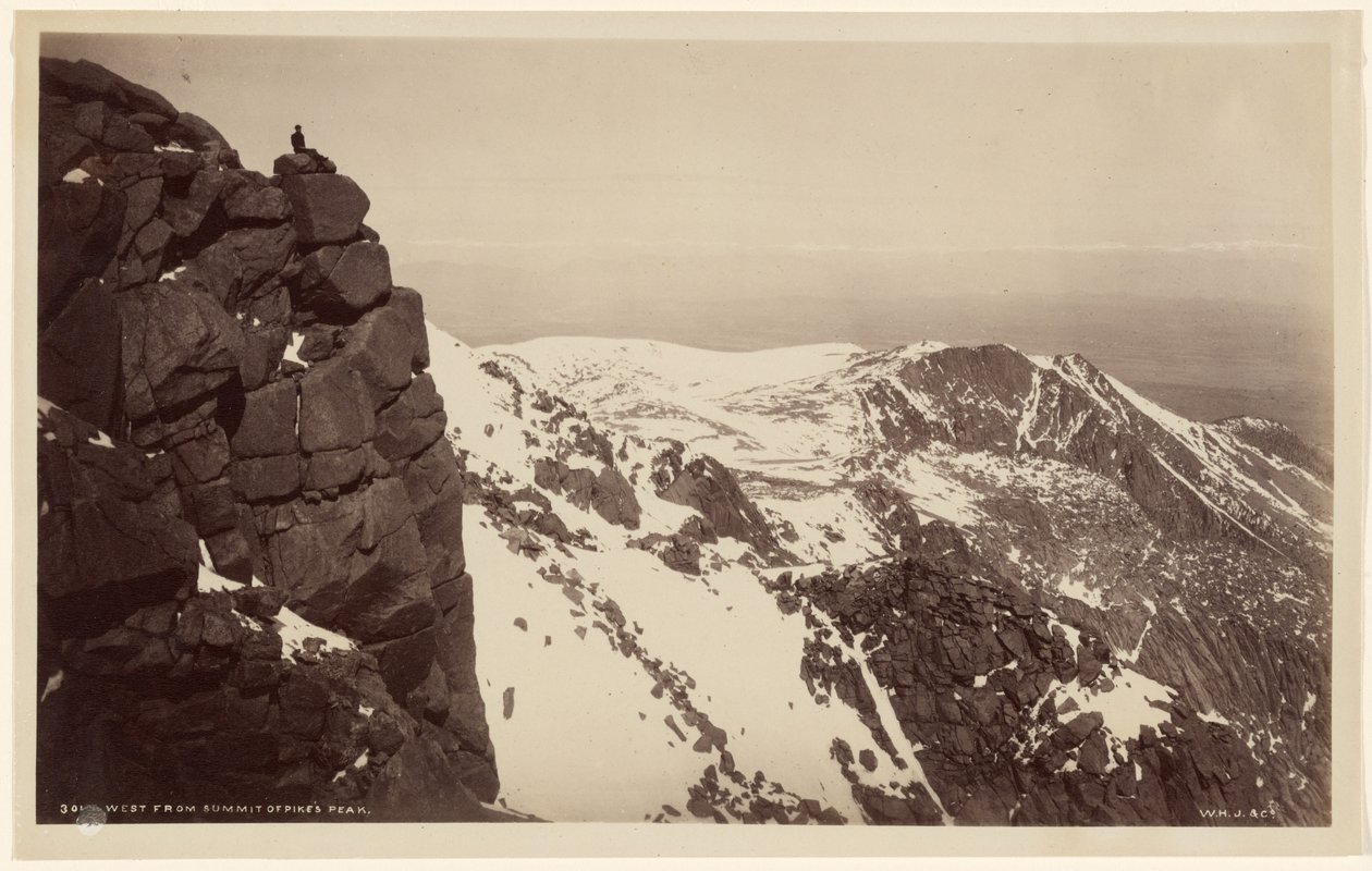 A ovest dalla vetta del Pikes Peak da William Henry Jackson