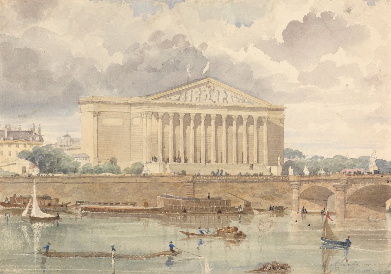 Chambre des Députés e Pont Louis XVI, 30 luglio 1828, 6 del mattino da William Henry Lake Price