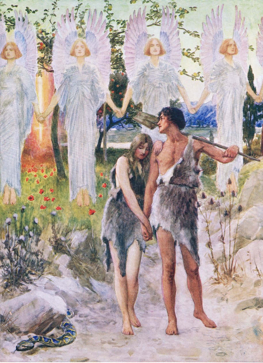 In principio, da The Bible Picture Book pubblicato da Thomas Nelson, c.1950 da William Henry Margetson