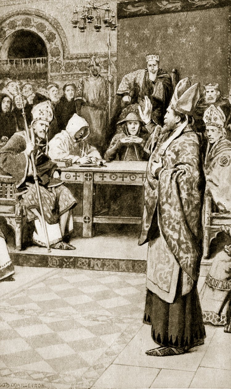 Jocelyn, Vescovo di Glasgow, a Northampton, 1176, illustrazione da 