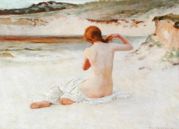 Nudo su una Spiaggia da William Henry Margetson