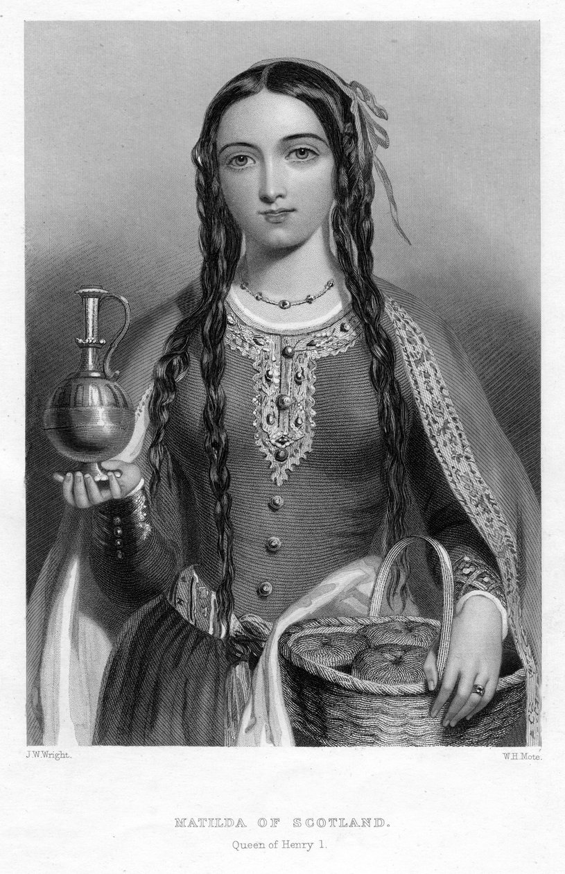 Matilde di Scozia, Regina di Enrico I, c1850s da William Henry Mote