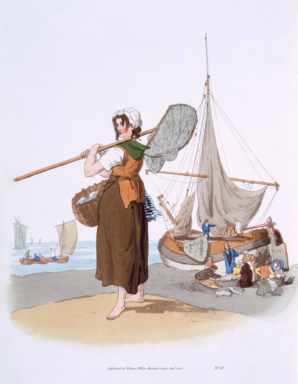 Pescatrice di gamberetti, da 