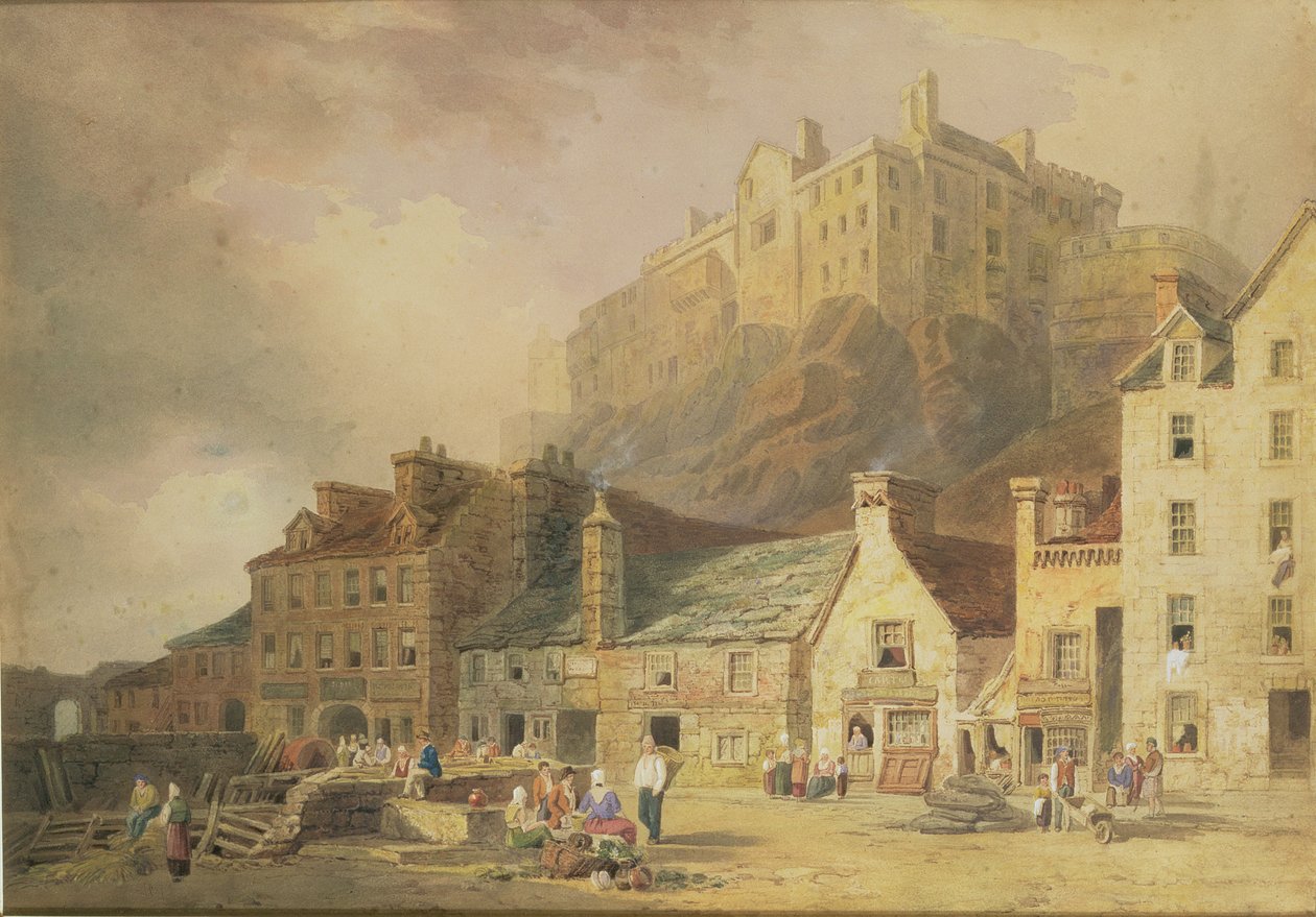 Castello di Edimburgo dal Mercato dell
