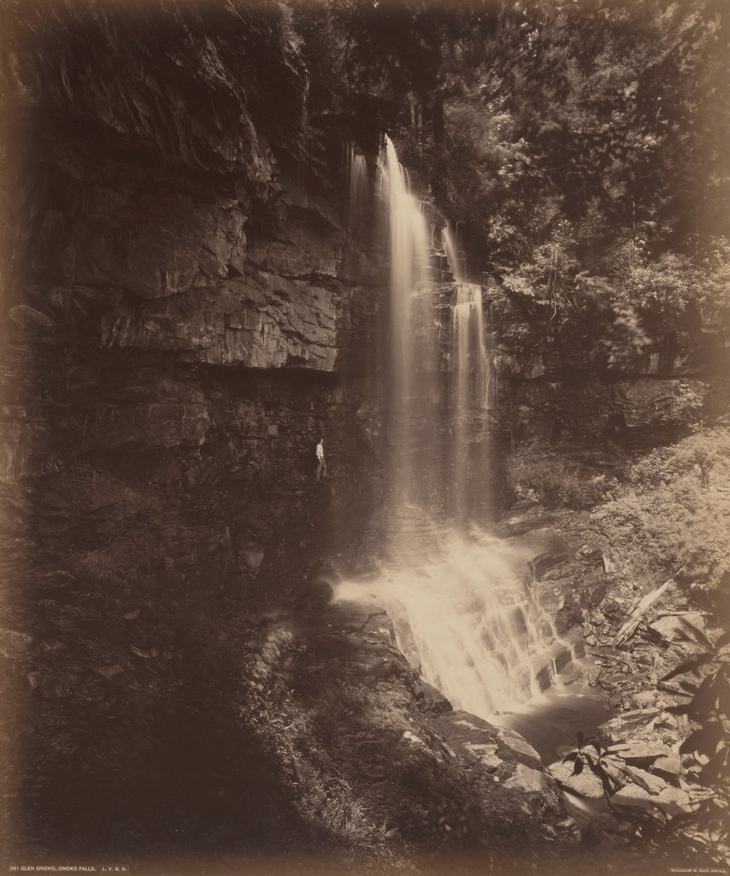 Glen Onoko, cascate di Onoko, 1895 circa (foto) da William Herman Rau