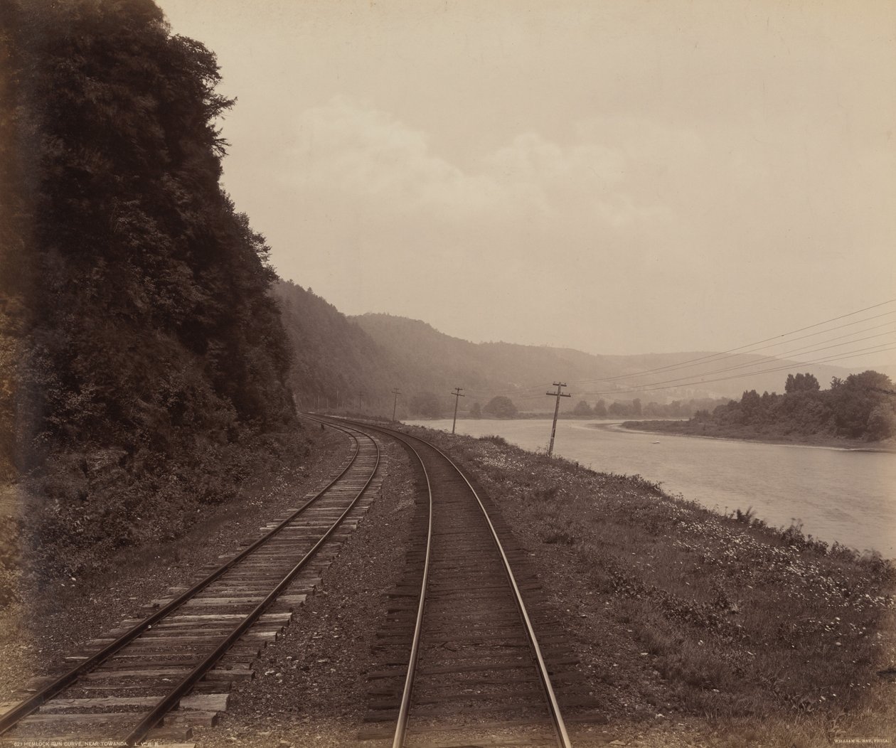 Curva di Hemlock Run, vicino a Towanda, c. 1895 (foto) da William Herman Rau
