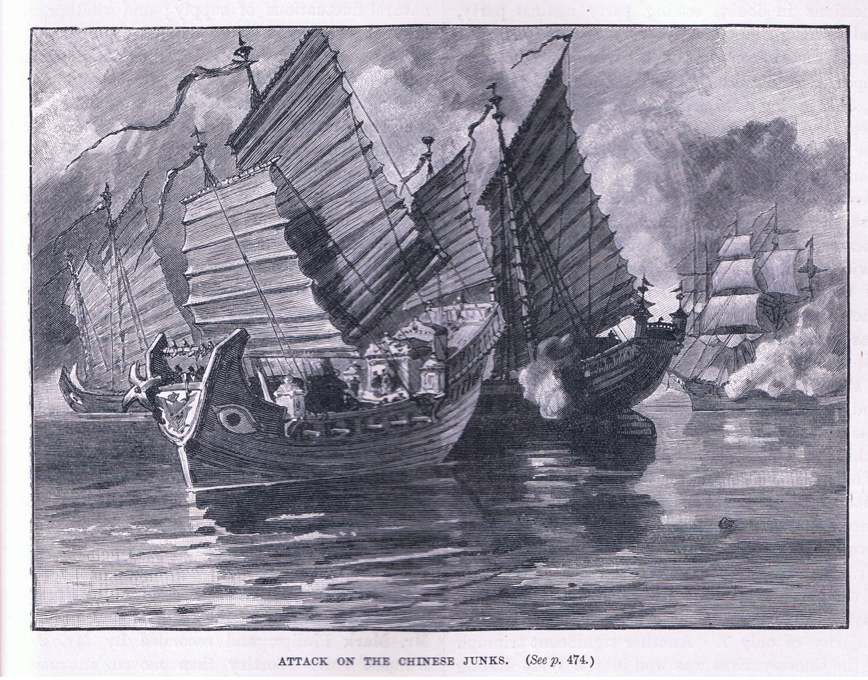 Attacco ai giunchetti cinesi AD 1841 da William Heysham Overend