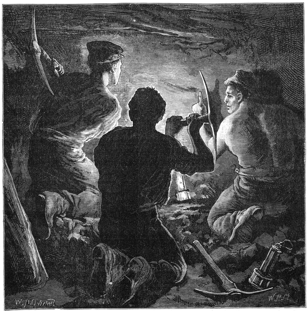 Incidente minerario, miniera di Tynewydd, Galles del Sud, aprile 1877 da William Heysham Overend