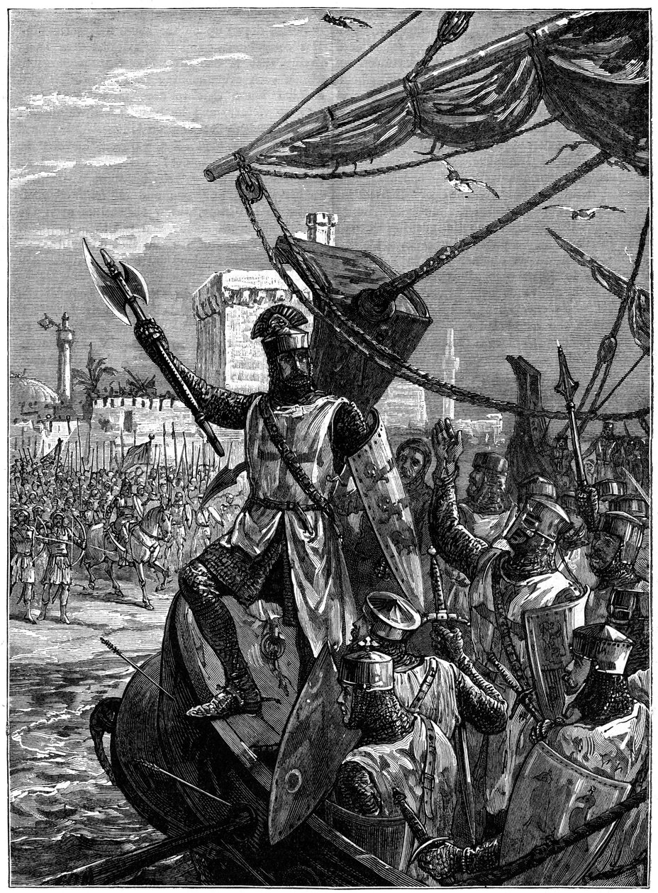 Riccardo I, Cuor di Leone che sbarca a Giaffa, settembre 1191 da William Heysham Overend