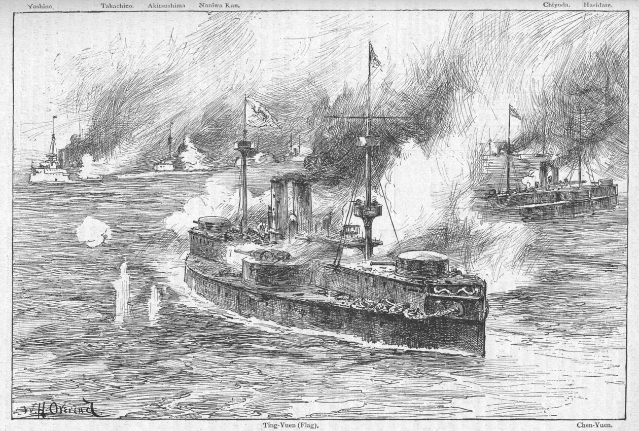 La battaglia del Yalu, 1895, 1902 da William Heysham Overend
