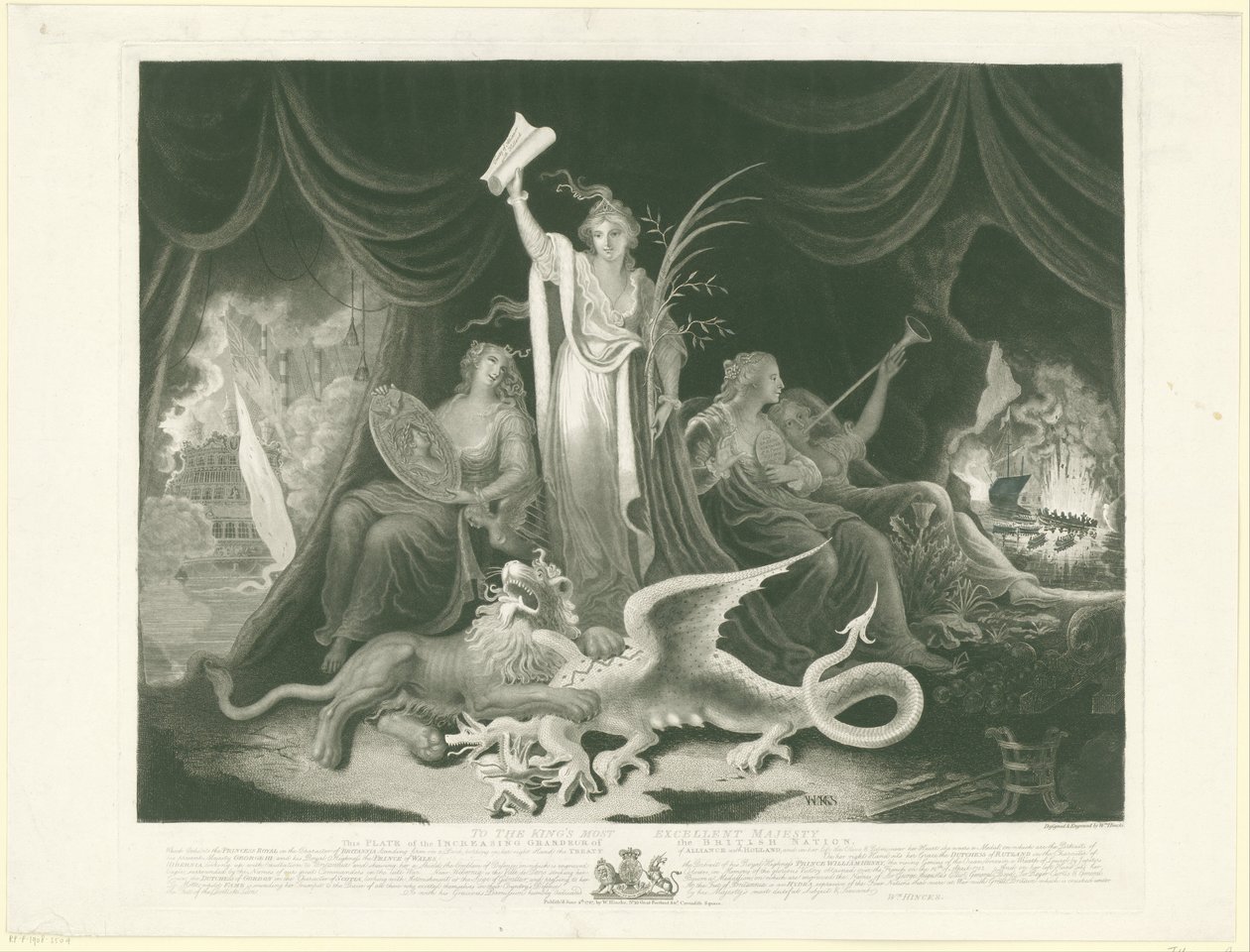 Allegoria del potere della Gran Bretagna, 1787 da William Hincks