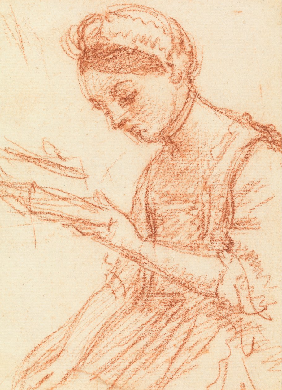 Giovane donna con un libro da William Hoare