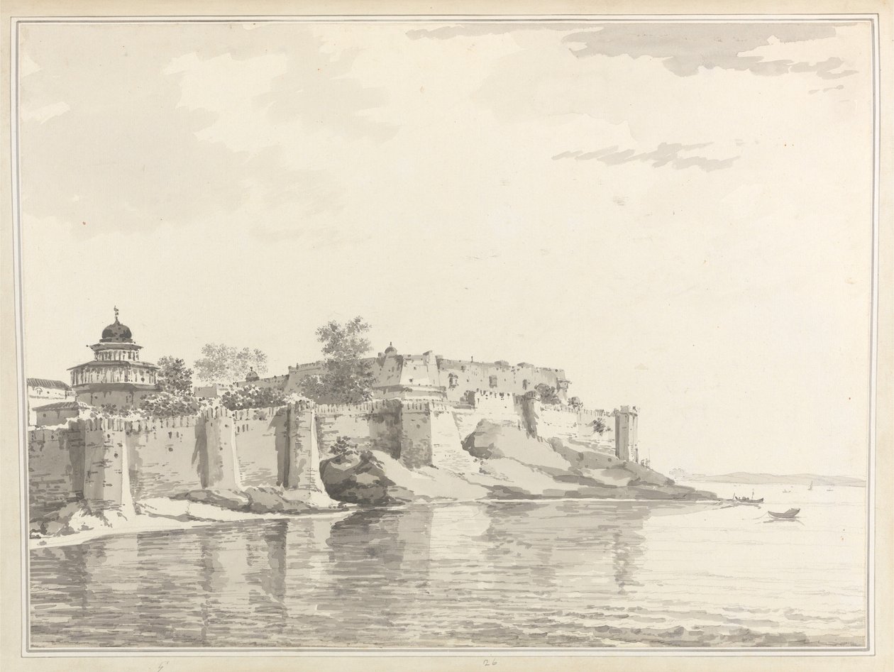 Veduta del forte di Allahabad da William Hodges