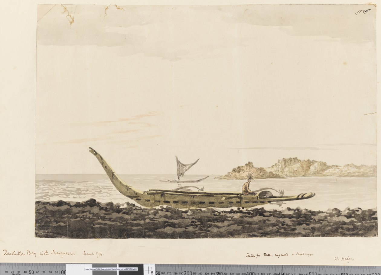Pagina 25 Baia della Risoluzione nelle Marchesi. 1774 da William Hodges