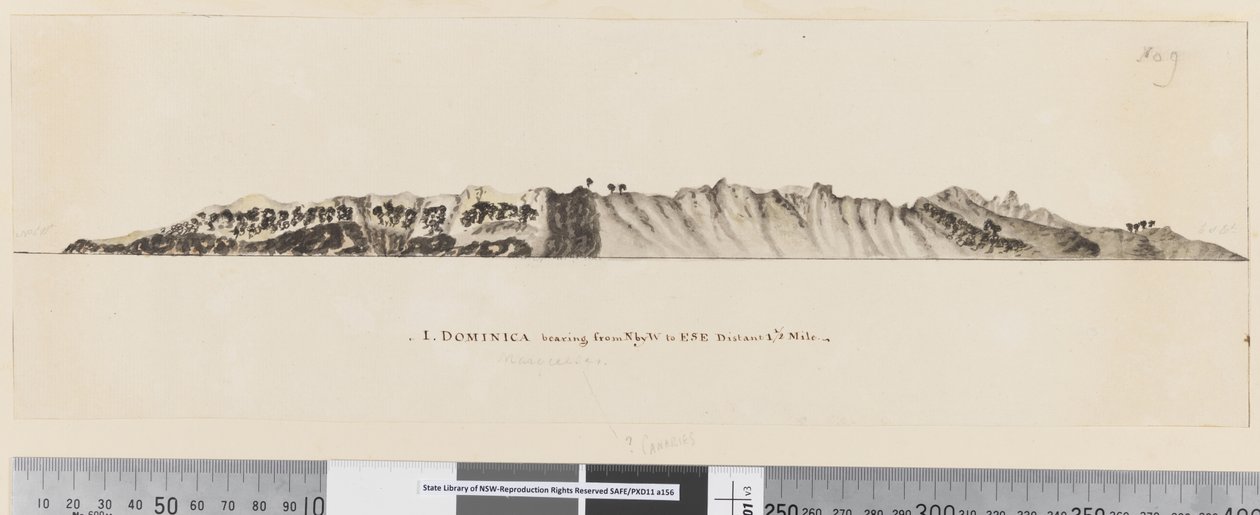 Dominica vista da N a ESE distante 1,5 miglia da William Hodges