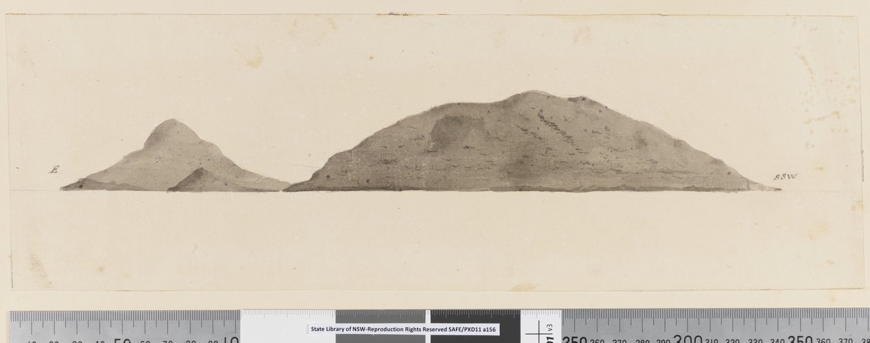 Pagina 25b/d Profilo di isola non identificata da William Hodges