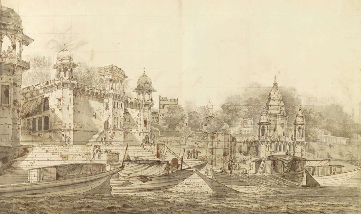 Veduta di parte della città di Benares, c.1781 da William Hodges