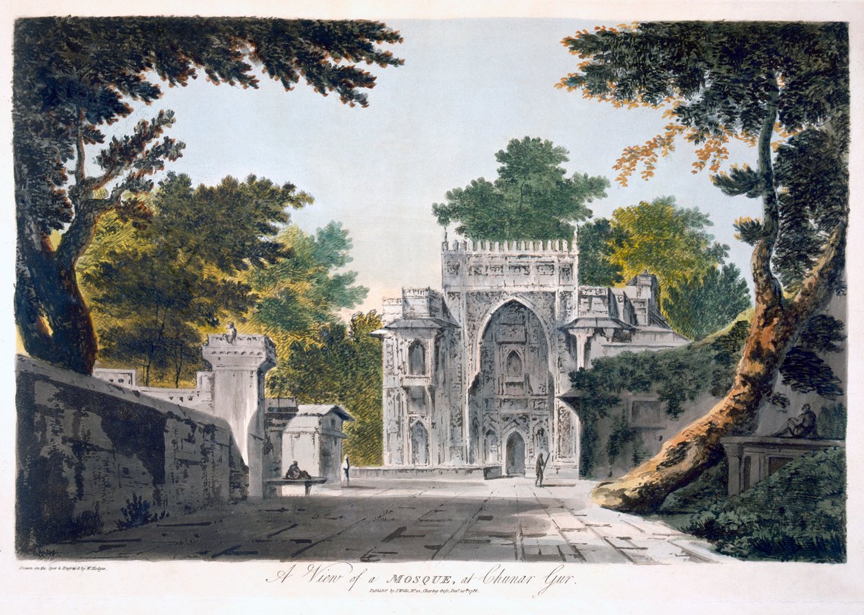 Veduta di una moschea a Chunar Gur, 1786 da William Hodges