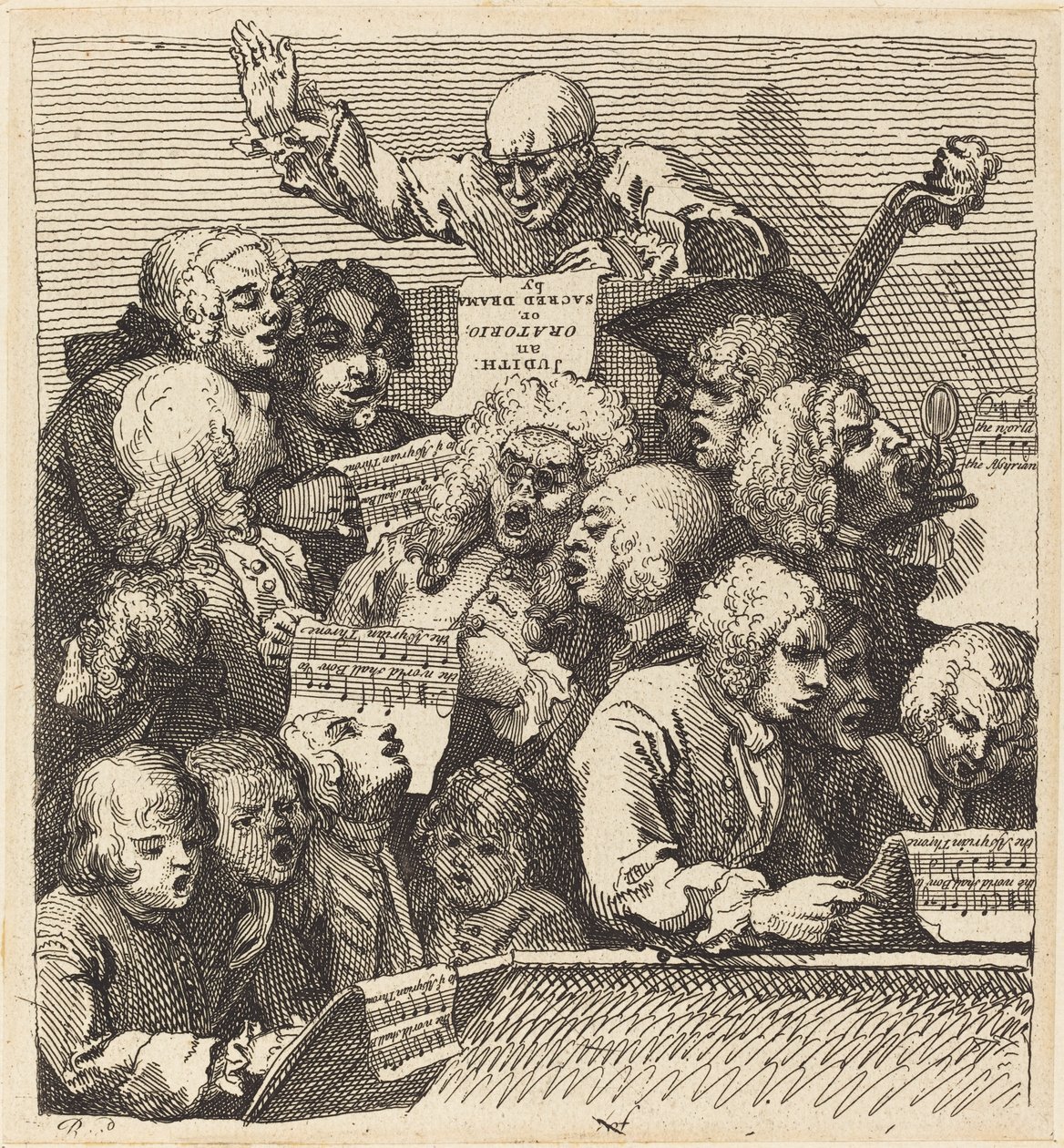 Un coro di cantanti da William Hogarth