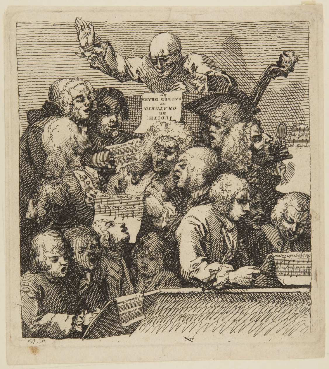 Un coro di cantanti da William Hogarth