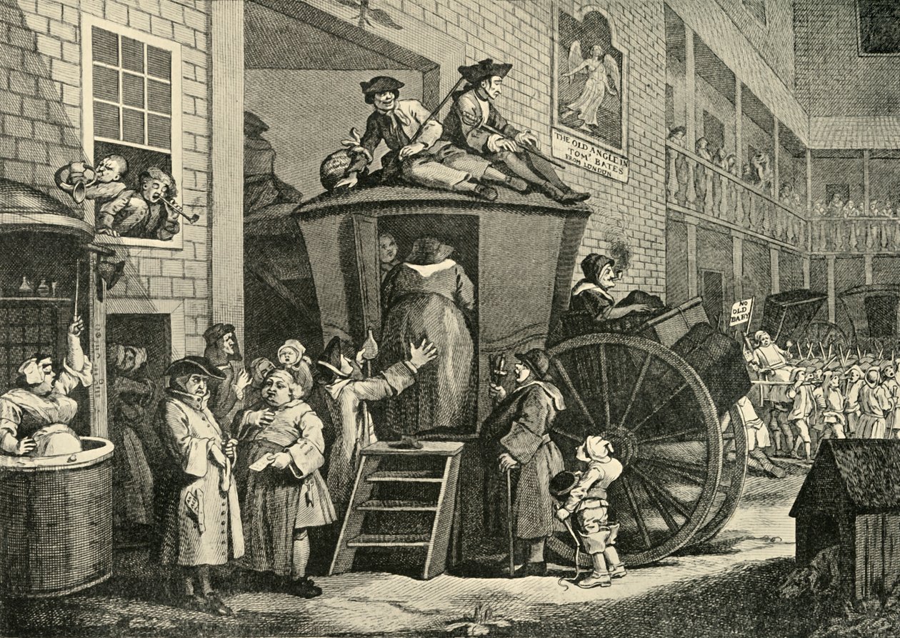 Un cortile di locanda di campagna da William Hogarth