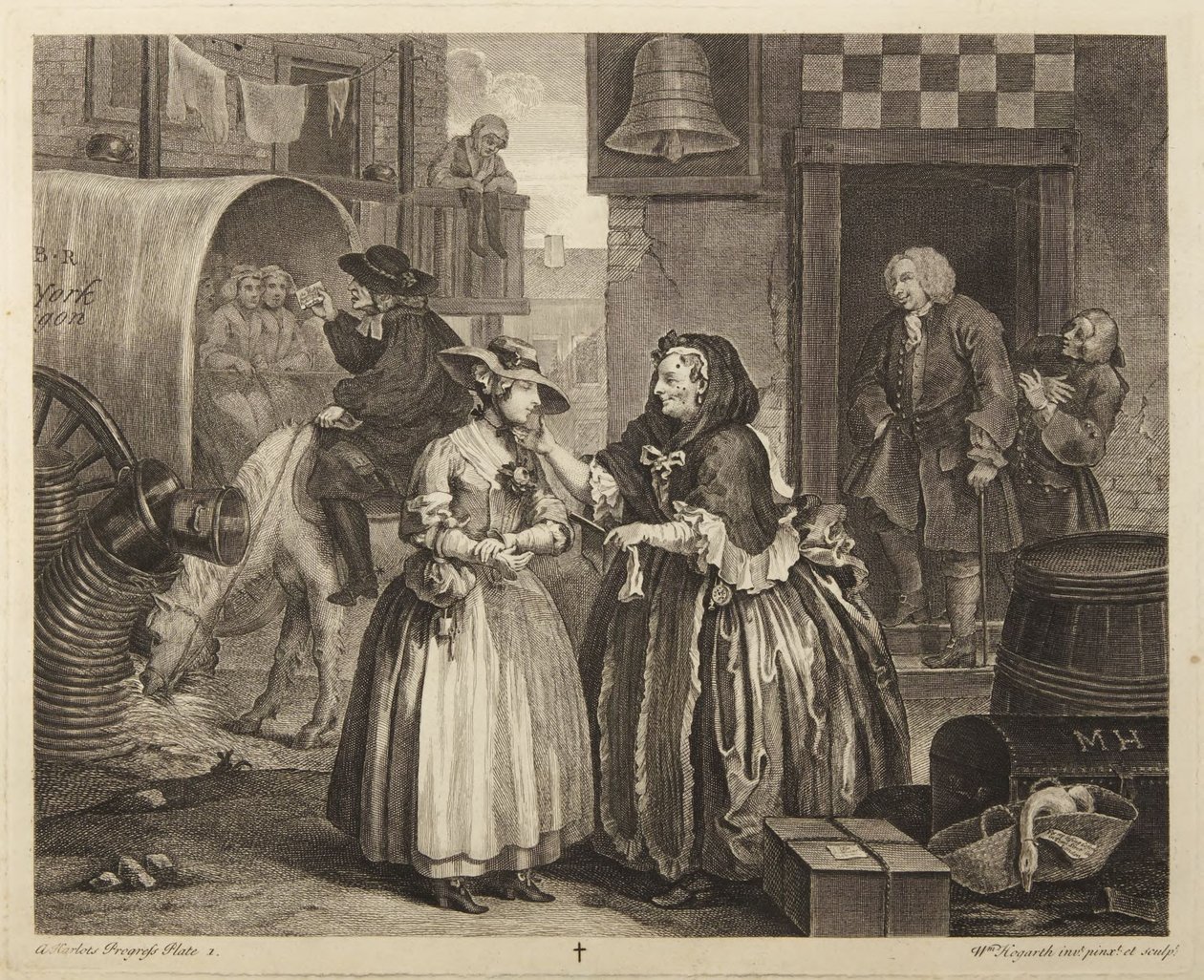 Il percorso di una prostituta, tavola 1 da William Hogarth