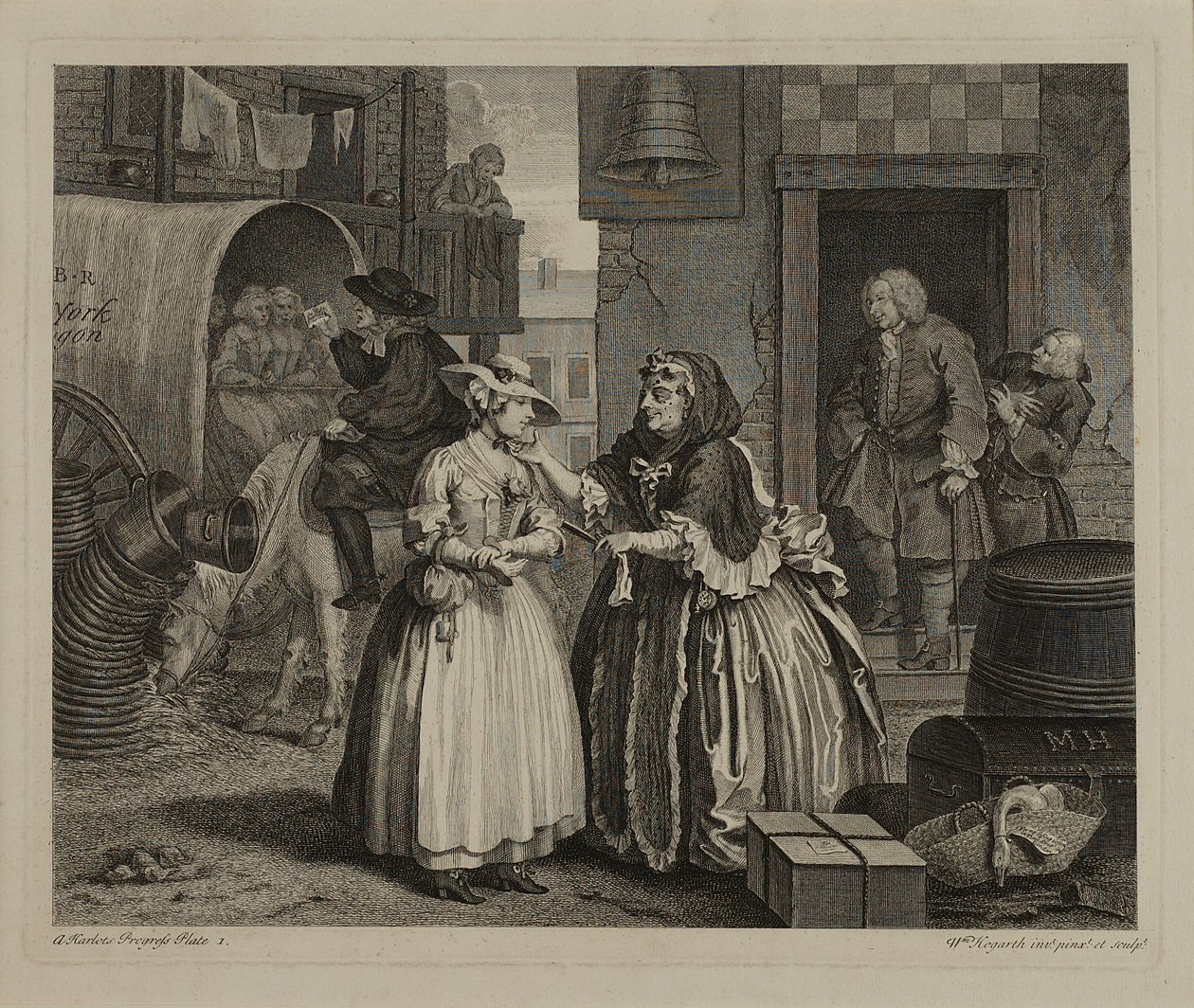 Il percorso di una prostituta: Tavola 1 da William Hogarth