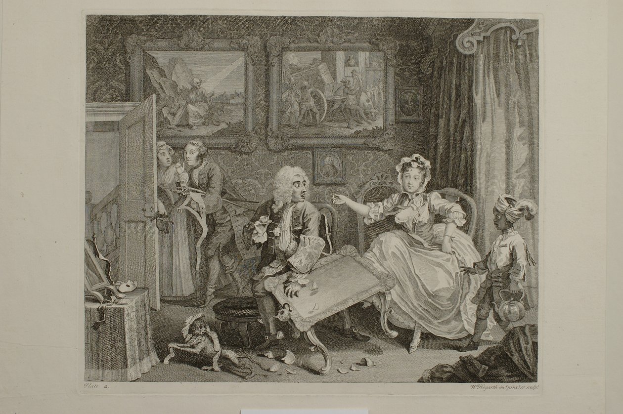 Il percorso di una prostituta: Tavola 2 da William Hogarth