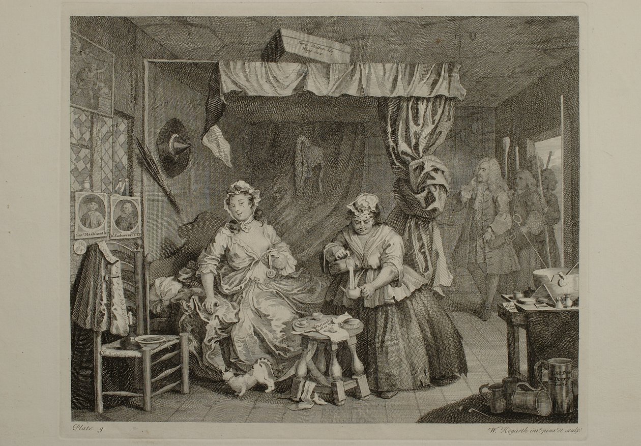 Il percorso di una prostituta: Tavola 3 da William Hogarth